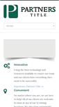 Mobile Screenshot of partnerstitleco.com